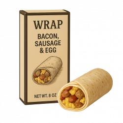 Wrap: Bacon, Sausage & Egg