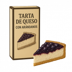 Tarta de queso con arándanos